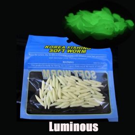 50pcs Maggot Fishing Lure; Luminous Worms Soft Baits 1.6cm/0.6inch 50pcs Maggot Fishing Lure; Luminous Worms Soft Baits 1.6cm/0.6inch